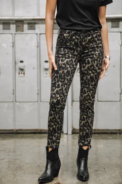 Femme Freeman T. Porter Alexa High Waist Cropped Marsh