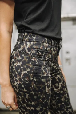 Femme Freeman T. Porter Alexa High Waist Cropped Marsh